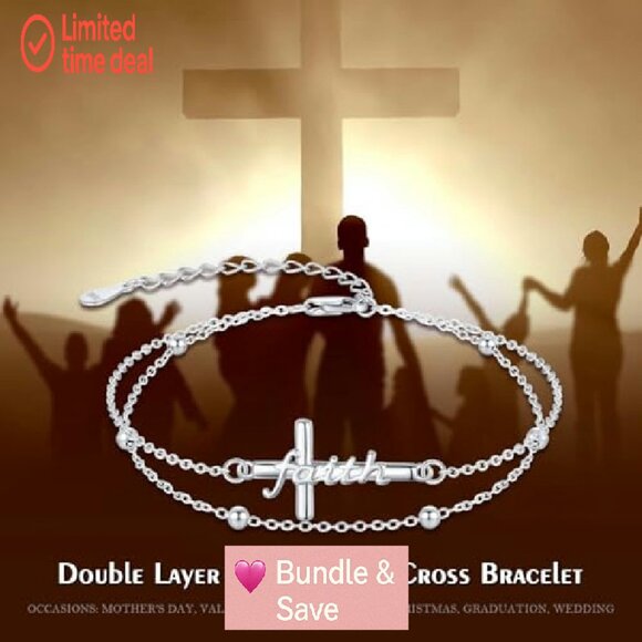 925 Sterling Silver Adjustable Cross Rosary Bracelet Anklet Christian Jewelry - Picture 8 of 8